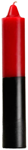 9" Red/ Black pillar candle