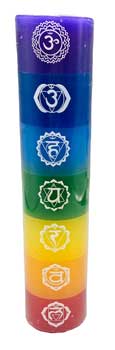 7 Chakra pillar candle