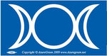 Triple Moon bumper sticker