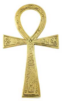 3 1/2"  x 6 1/2" Ankh brass