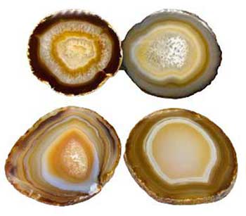 set of 4) Agate altar tile