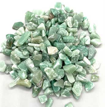 1 lb Aventurine, Green tumbled chips 8-12mm