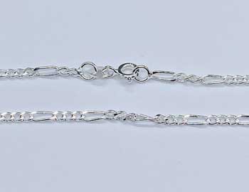 20" Sterling Figaro chain