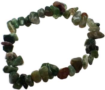 Bloodstone chip bracelet