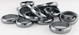 (set of 100) 6mm Rounded Hematite rings