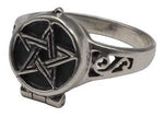 size 8 Pentagram Poison ring sterling