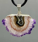 Stalactite silver plated pendant