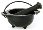 Cast Iron Cauldron Mortar and Pestle Set