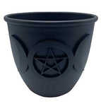 3 1/2" Triple Moon & Pentagram candle holder