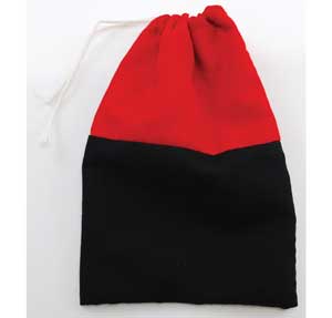 Reversing  Red & Black Cotton Bag