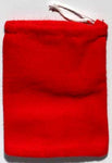 Red Cotton bag 3" x 4"