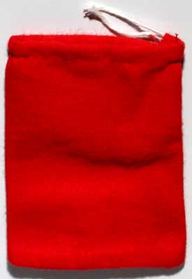 Red Cotton bag 3" x 4"