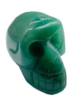 ~2" Aventurine, Green Skull